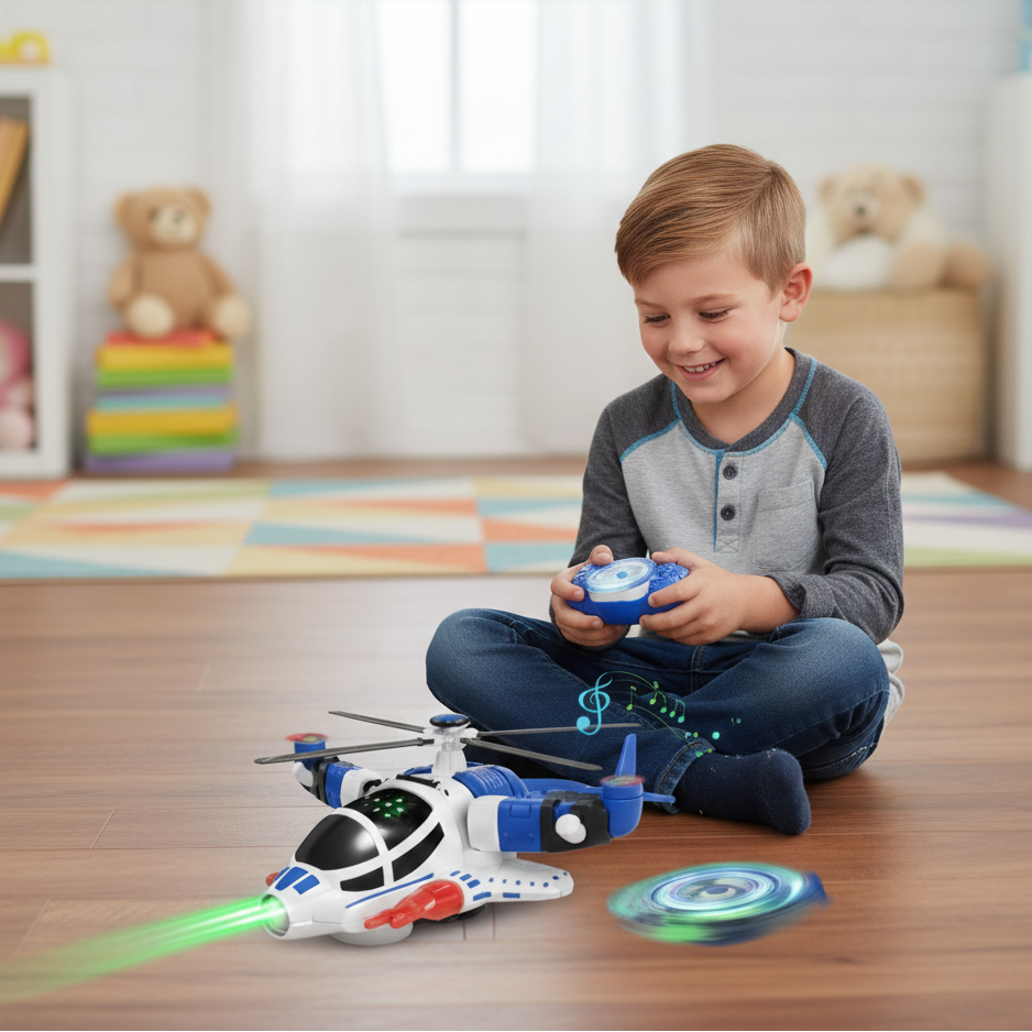 Leuchtender Helicopter mit Musik – Interaktiver Spielspaß für Kinder