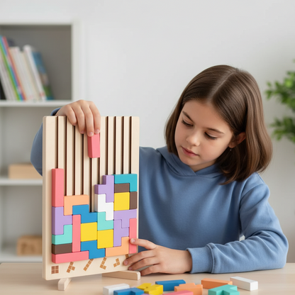 Baustein & Puzzle-Spiel – Eltern-Art Spaß & logisches Denken