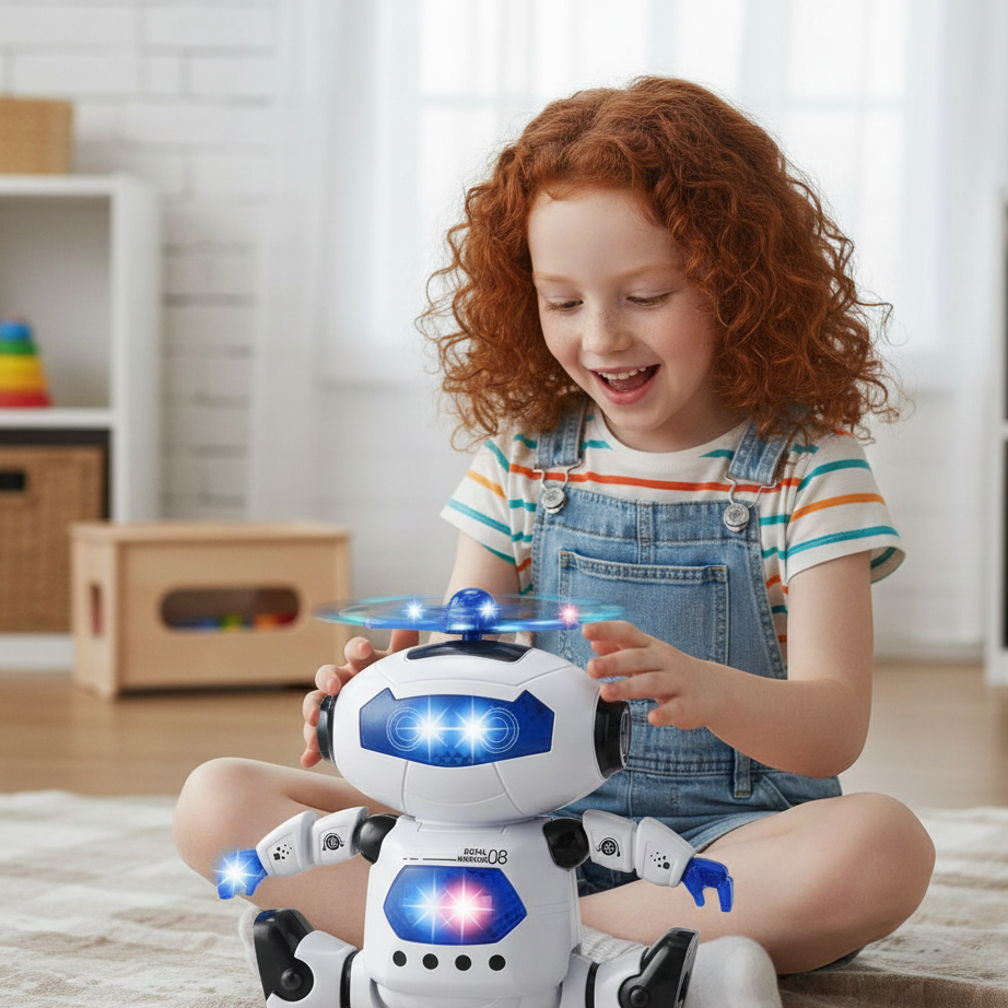 Raum Tänzerin Roboter – Tanzender Spielspaß mit Licht & Musik