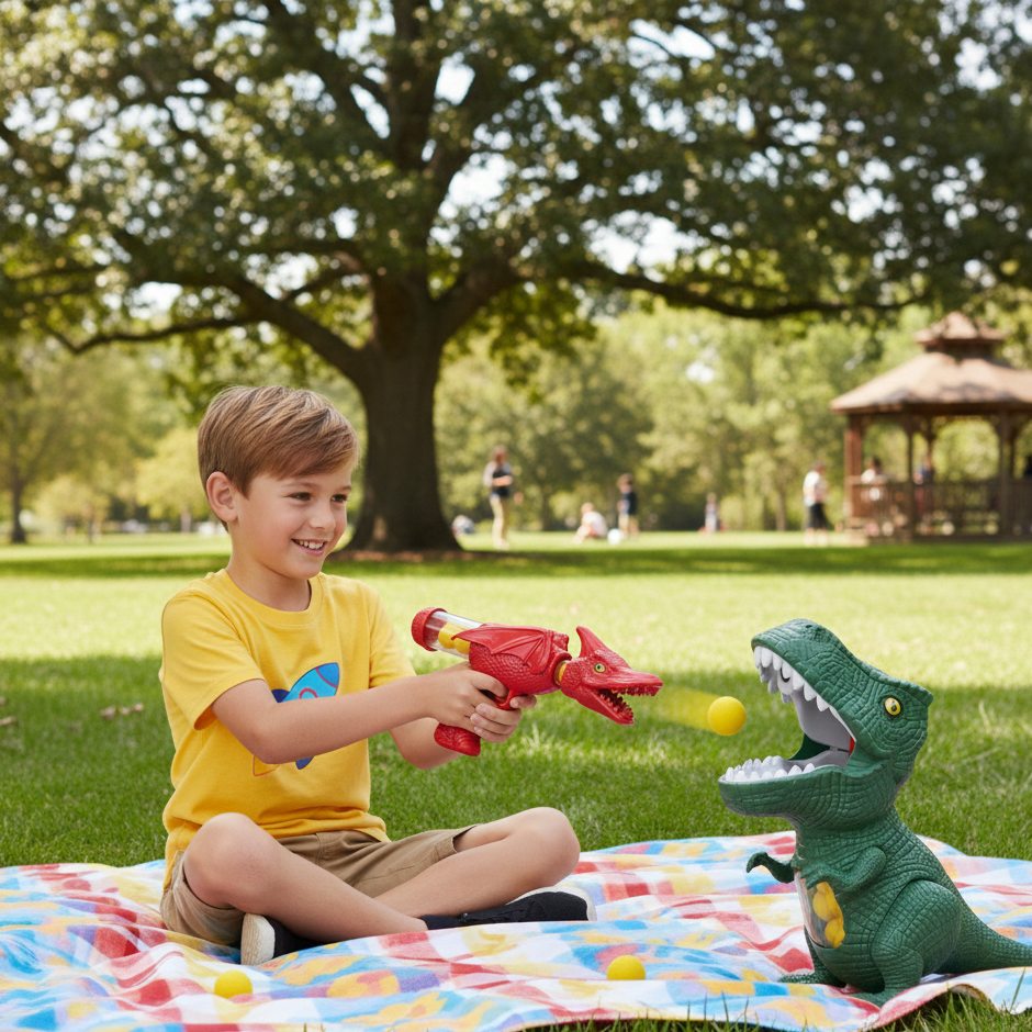 Interaktiver Dino Ball Schütze– Spiel, Aktion & Lernen vereint