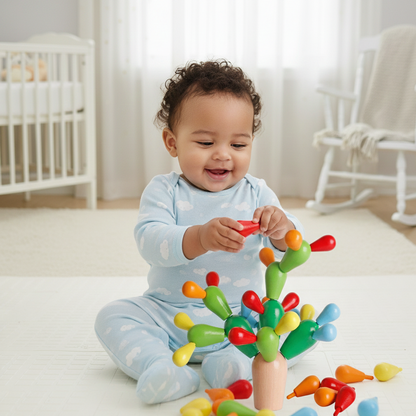 Montessori Kaktus Bau-Satz – Kreativität & Geschick spielerisch fördern