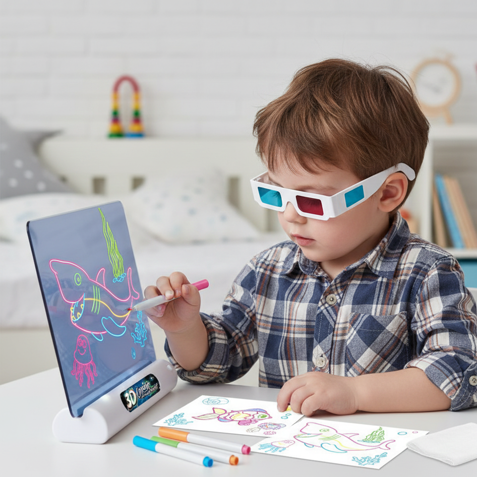 LED-beleuchtetes 3D-Zeichenbrett – Kreativität wird lebendig!