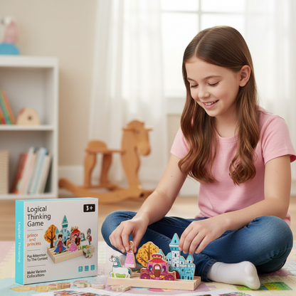 Handgemachtes Montessori Denkspiel – Kinder lernen Formen & Tiere spielerisch