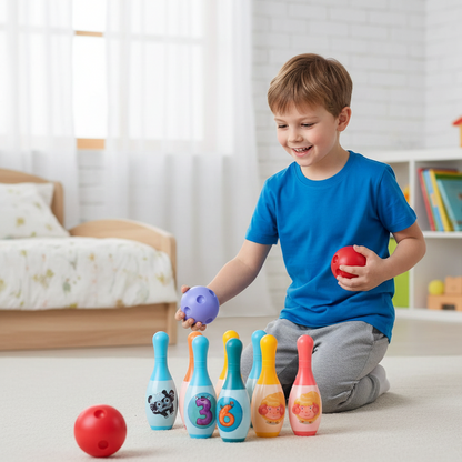 Lern-Bowling für Kinder – Spielen, Zählen & Bewegung vereint