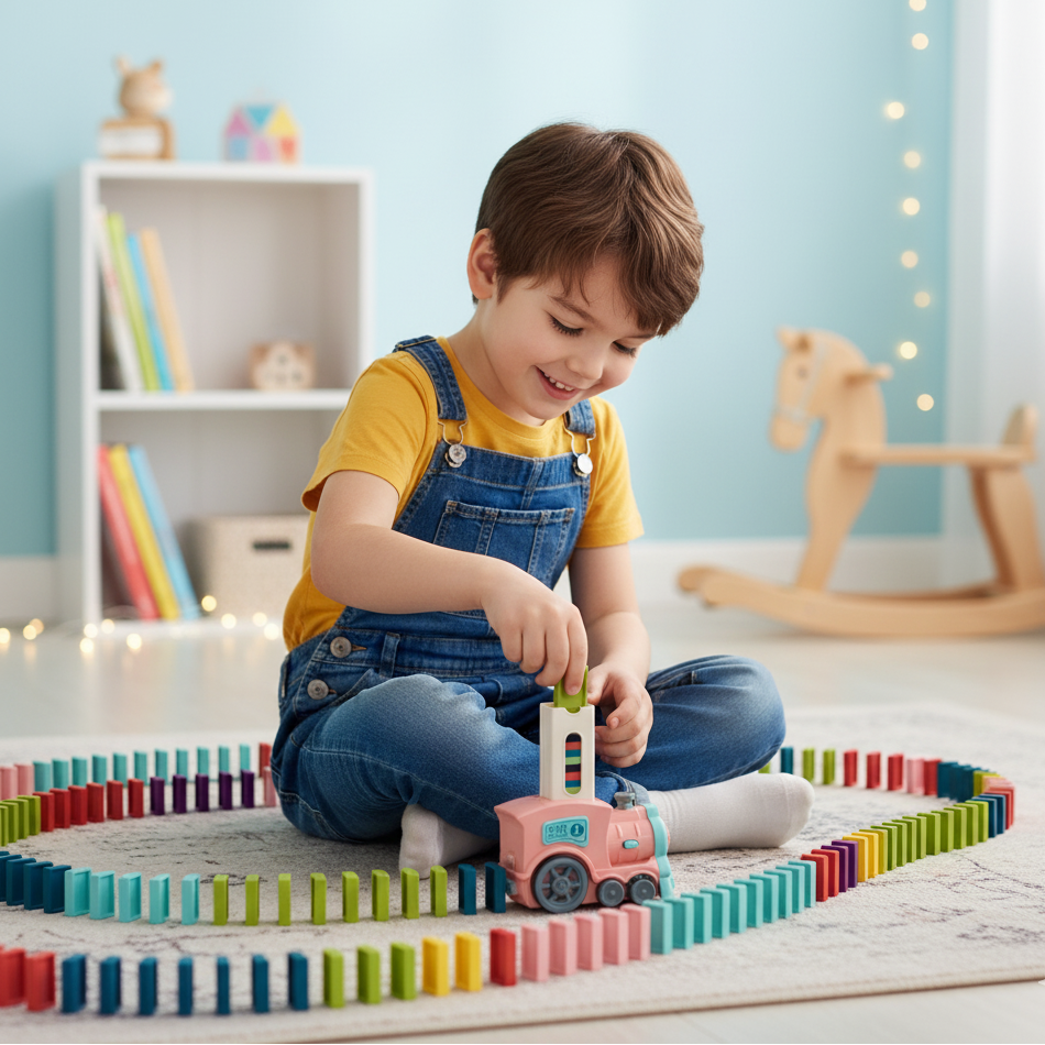 Automatisches Domino-Legeauto – Cleveres Spiel, breites Lächeln!