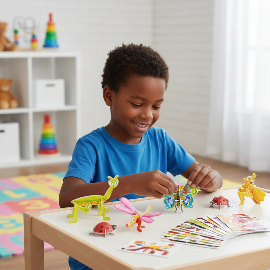 25 Stück Lustige Insekten Puzzles – Spaß & Lernen für Kinder