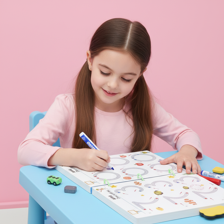 Montessori Zeichenspiel für Kinder – Konzentration, Formen & Zahlen