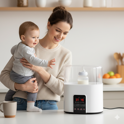 4-in-1 Baby Flaschenwärmer – Schnell, Smart & Sicher mit Temperaturkontrolle