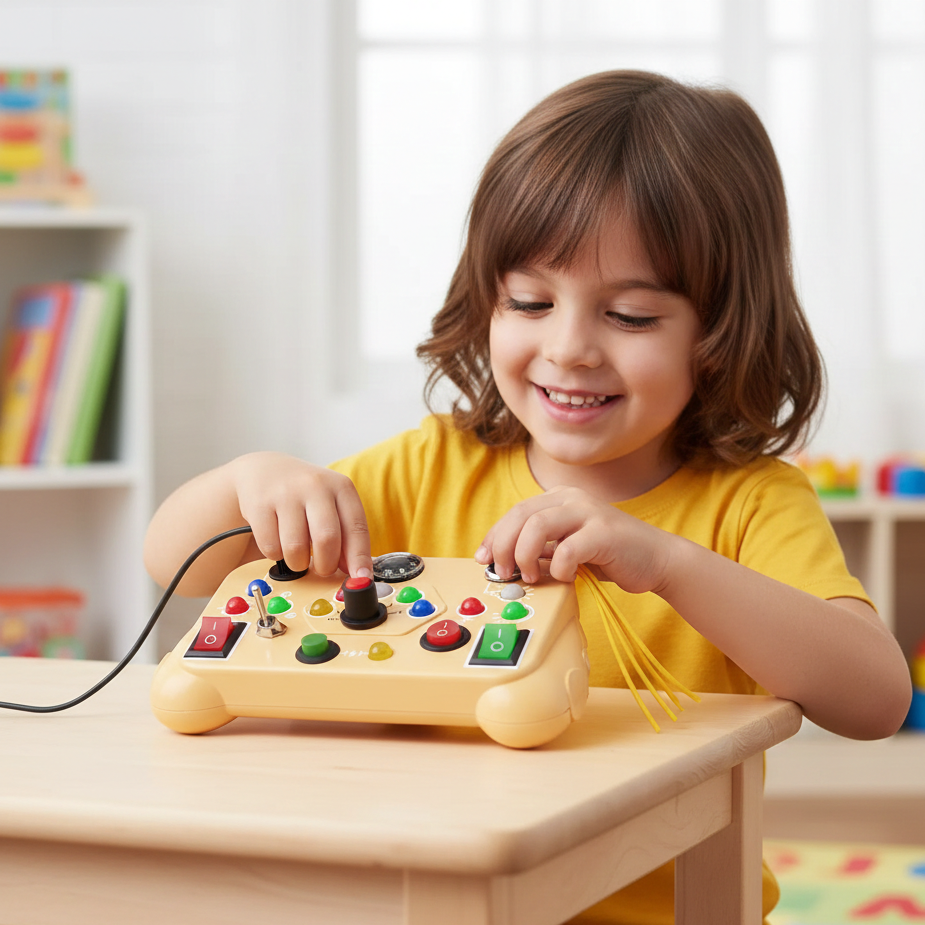 LED Busy Board Montessori – Interaktives Lernspielzeug