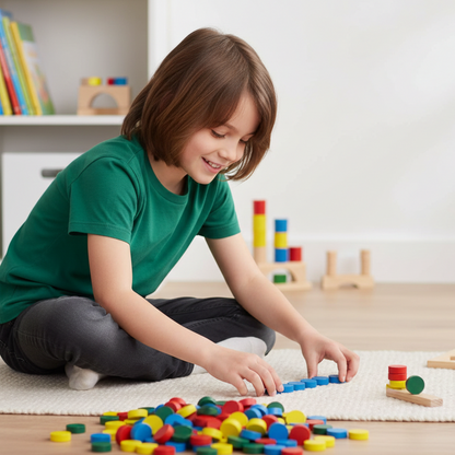 Montessori Farb-Sortierbrett – Holzspielzeug für Kleinkinder