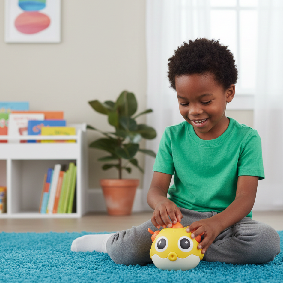 Pufferfish Bell Baby Shaker – Sensorik Spielzeug für frühe Entwicklung