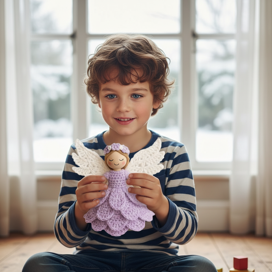 Crochet Angel Satz – Handgemachte Engel fürs Herz
