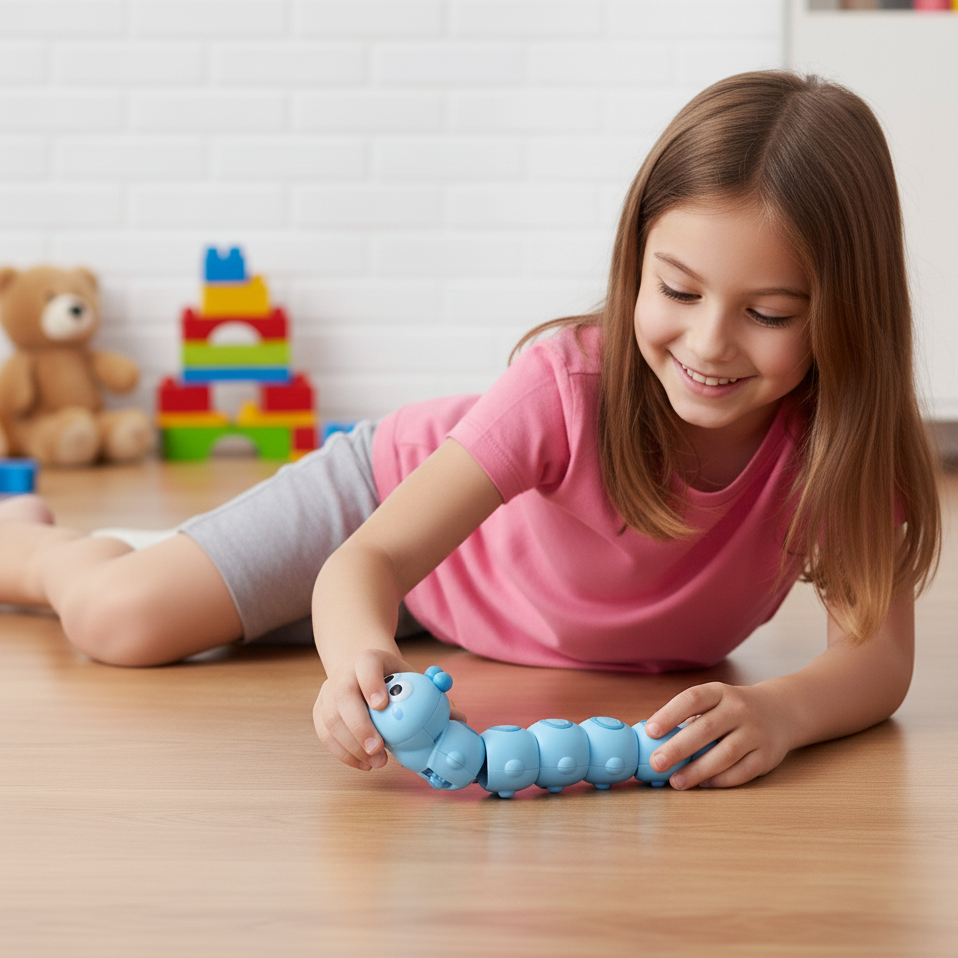 Süße Cartoon-Krabbelraupe – Spaßiges Uhrwerk-Spielzeug für Kids