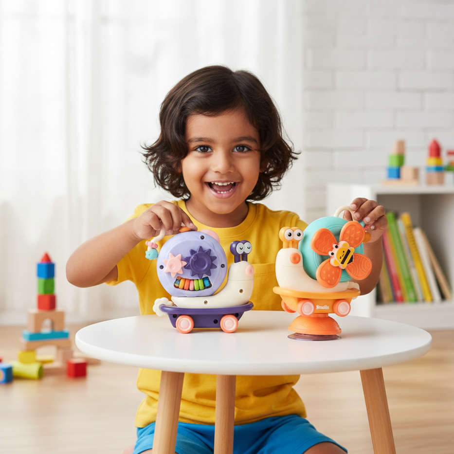 Schneller Schnecken-Windmühlen Spinner – Sensorikspielzeug für Babys