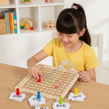 Montessori Holz-Multiplikationstafel – Lernen mit Spaß & Logik!