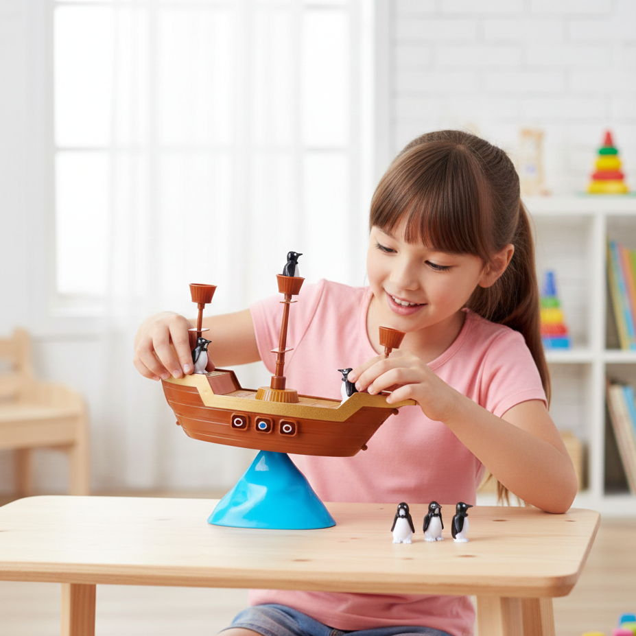 Lustiges Piratenschiff Puzzle – Gleichgewicht-Spiel für Kinder ab 3 Jahren