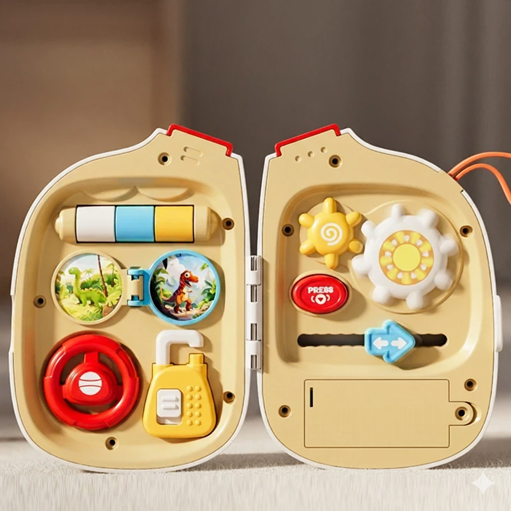 Montessori Beschäftigt Planke – Schlau Learning Spielzeug mit Musik & Licht