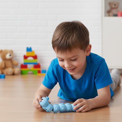 Süße Cartoon-Krabbelraupe – Spaßiges Uhrwerk-Spielzeug für Kids