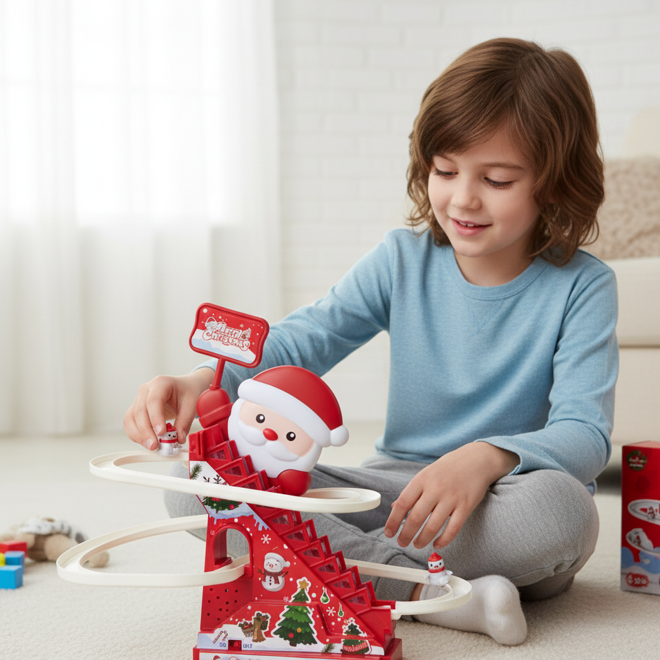 Magischer Schneemann-Coaster mit Licht & Musik – Xmas Spielspaß