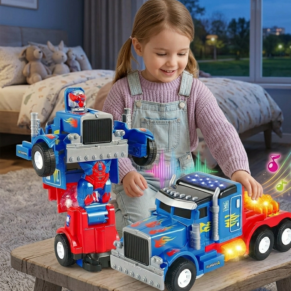 Transforming Truck mit Licht, Musik & Roboter-Verwandlung