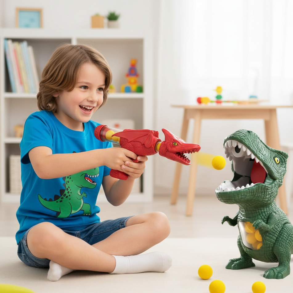 Interaktiver Dino Ball Schütze– Spiel, Aktion & Lernen vereint
