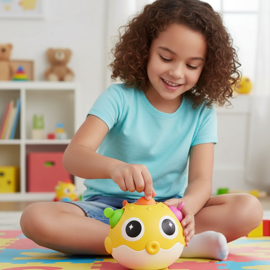 Pufferfish Bell Baby Shaker – Sensorik Spielzeug für frühe Entwicklung