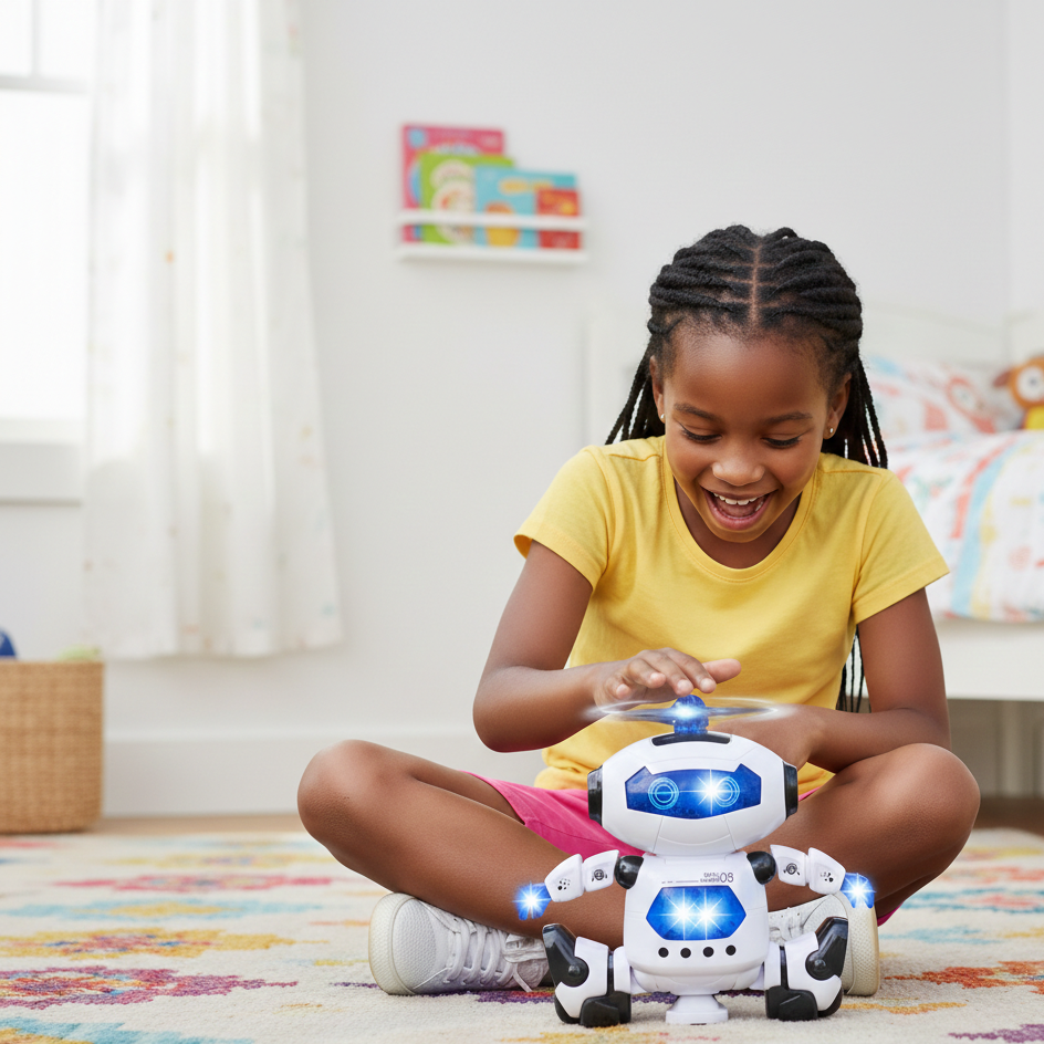 Raum Tänzerin Roboter – Tanzender Spielspaß mit Licht & Musik