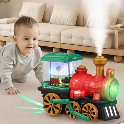 Elektrischer Dampfzug mit Rauch, Licht & Sound für Kinder