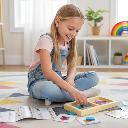 Haus Design Puzzle – Montessori Logikspiel für Kinder