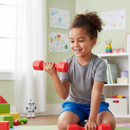 Bunte Kinder-Hanteln – Sicheres Fitness- & Spaßtraining für Kinder
