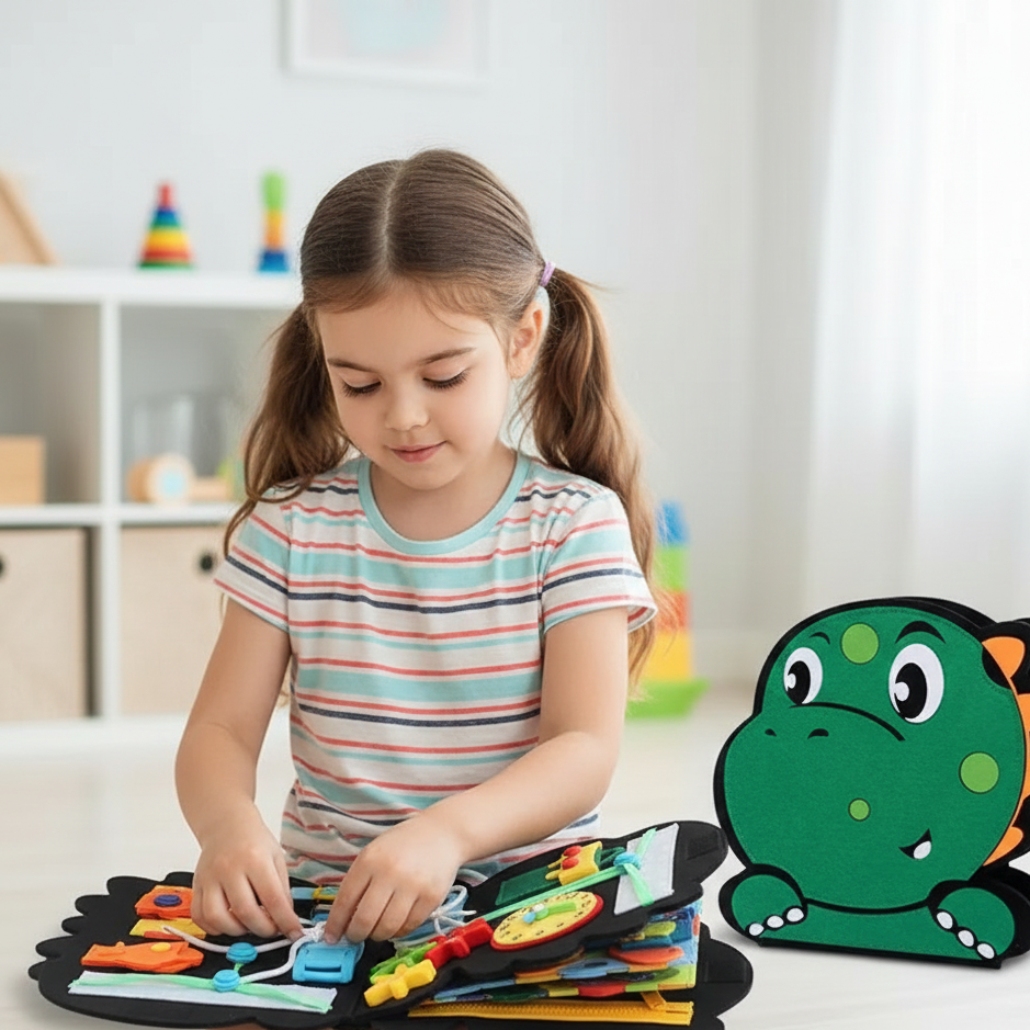 Dinosaurier Montessori Planke – Feinmotorik & Selbstständigkeit fördern