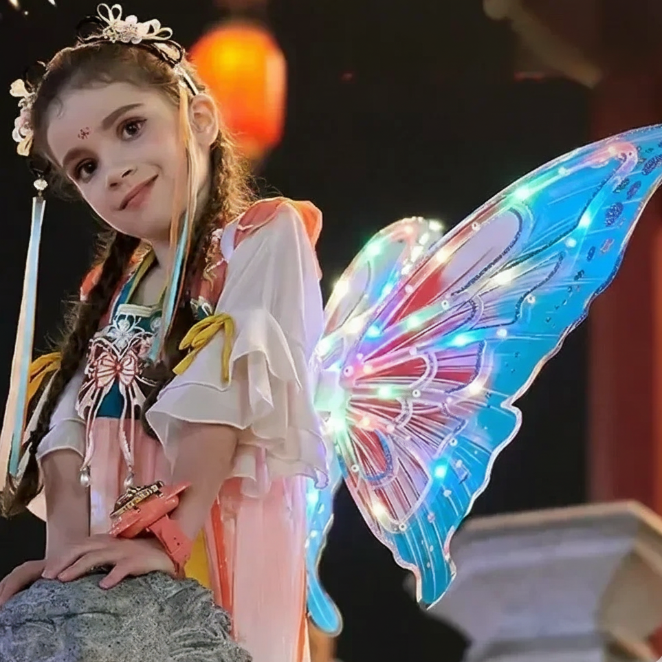 Magische LED Schmetterlingsflügel – Bewegliche Fairy Wings für Kinder