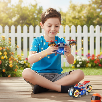 Bewegendes Motorrad-Spielzeug mit Musik & Licht für Kinder