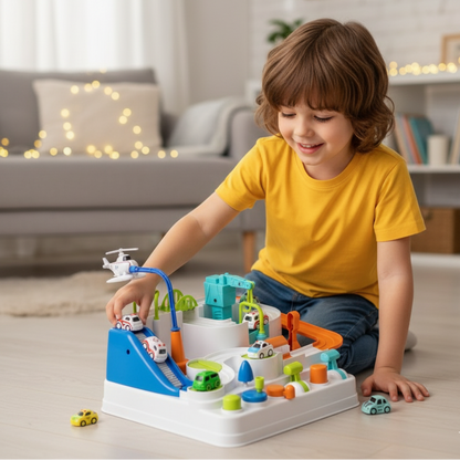 Rennen Schiene Auto Adventure – Abenteuerliche Lernstrecke für Kinder