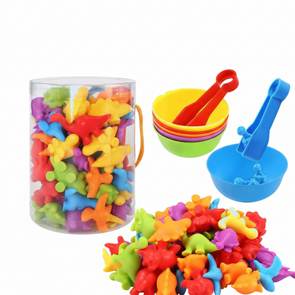 Montessori Regenbogen Tiere – Sortieren, Zählen & Lernen