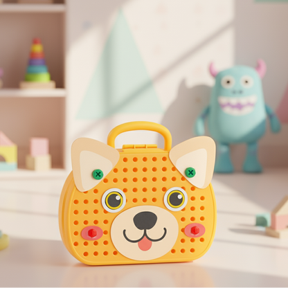 Kinder Werkzeug Set mit E Bohrer – Kreativ & Lernfördernd