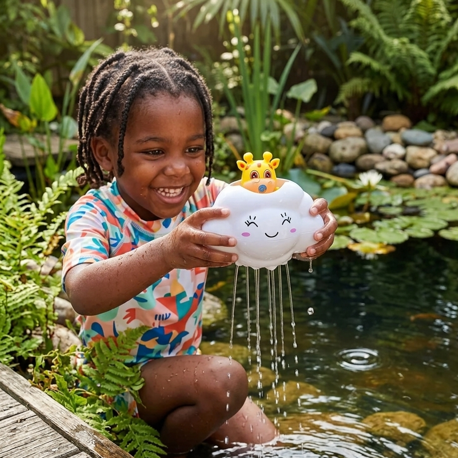 Süße Regenwolke Dusche – Bade Spielzeug mit Wasserfall Spaß