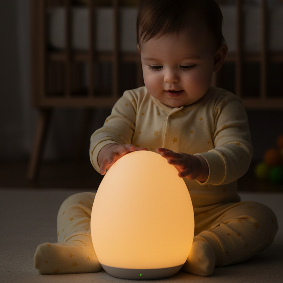 LED Baby Nachtlicht – Warmes, sicheres & berühren-dimmbares Licht