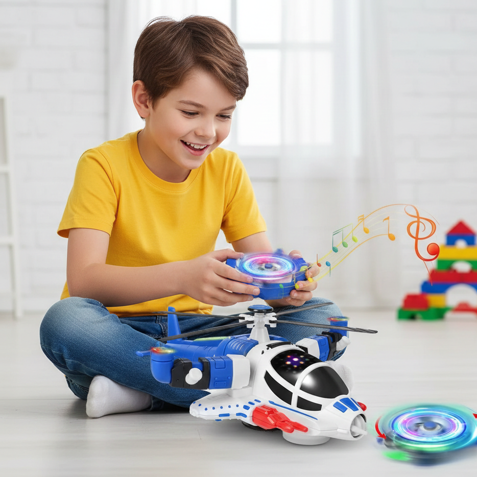 Leuchtender Helicopter mit Musik – Interaktiver Spielspaß für Kinder