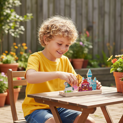 Handgemachtes Montessori Denkspiel – Kinder lernen Formen & Tiere spielerisch