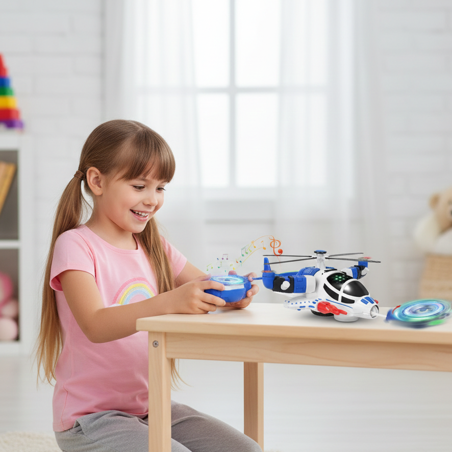 Leuchtender Helicopter mit Musik – Interaktiver Spielspaß für Kinder