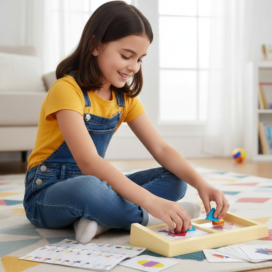 Haus Design Puzzle – Montessori Logikspiel für Kinder