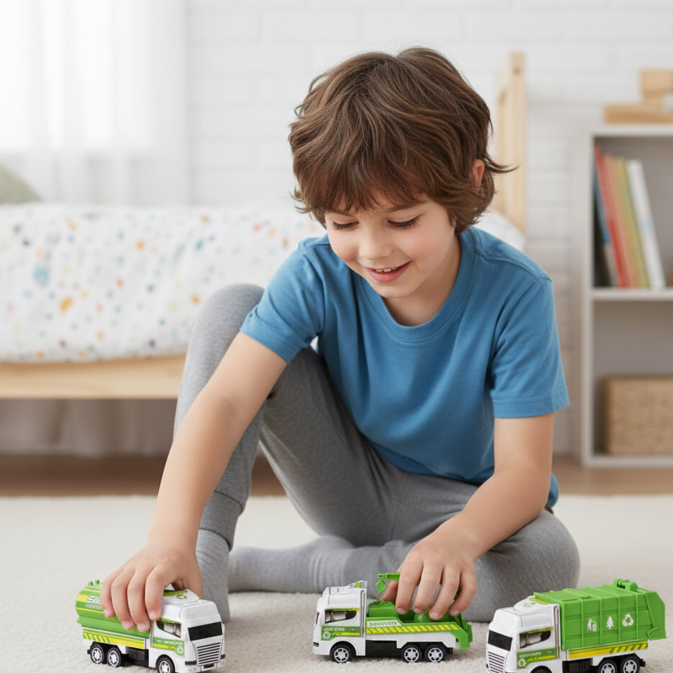 Mini Müllwagen Spielzeug – Robustes Inertia Auto für Kinder