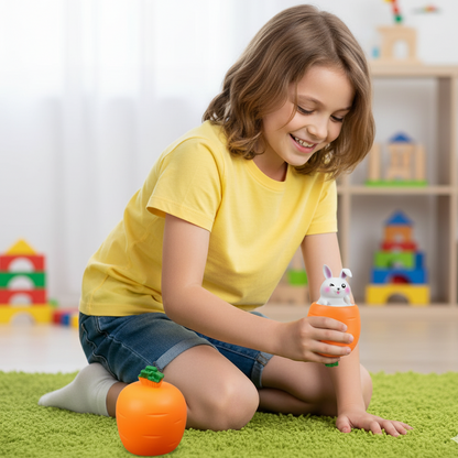 Squishy Karottenhasen – Stress wegdrücken, Spaß erleben! (2 Stück)