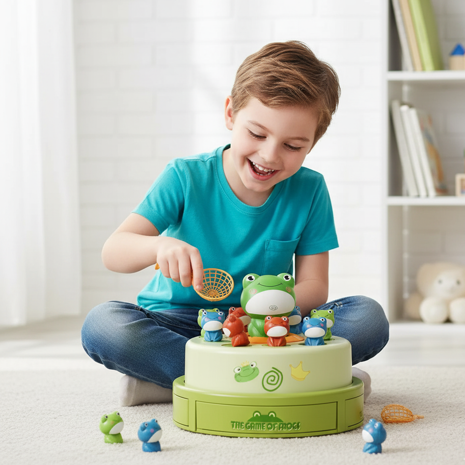 Fliegender Frosch – Lustiges Montessori Fangspiel für Kinder