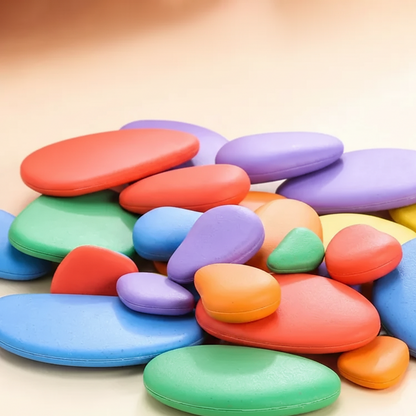 Rainbow Pebbles Montessori Lernspiel – Fördert Kreativität & Denken