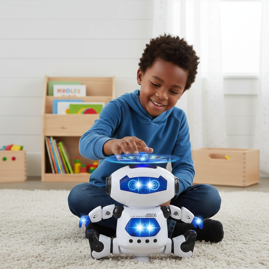 Raum Tänzerin Roboter – Tanzender Spielspaß mit Licht & Musik