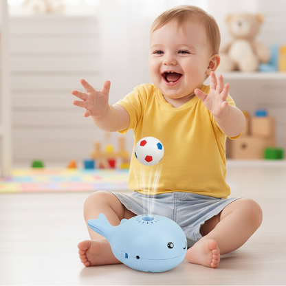 Elektrisches Walspielzeug mit schwimmendem Ball und Doppellüfterfunktion