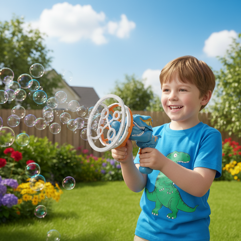 Dino Blasenkanone – Magischer Spaß für Kinder