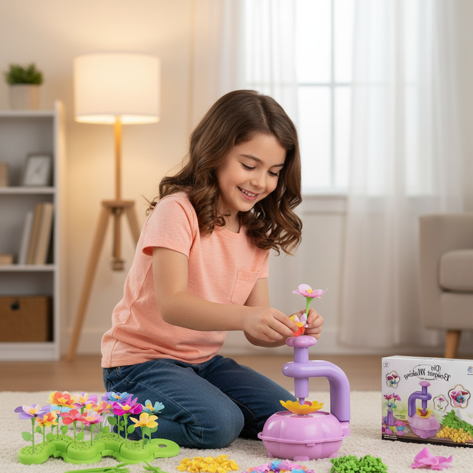 Blume Strauß Bausatz – Kreatives Bastelset für Kinder